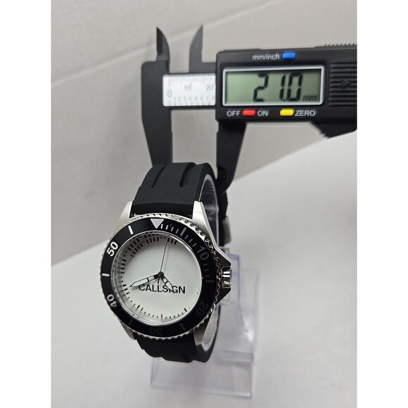 Zazzle Ewatchfactory Diver Quartz Watch New Battery 10 ATM Rubber Band Call Sign - Picture 6 of 10